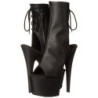 Nero Opaco 18 cm Pleaser ADORE-1018 Plateau Stivaletti Donna