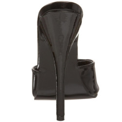 Nero Vernice 15 cm DOMINA-101 Ciabattina Tacchi Alti