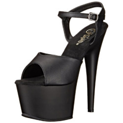 Nero Ecopelle 18 cm ADORE-709 Plateau Calzature Tacchi Alti