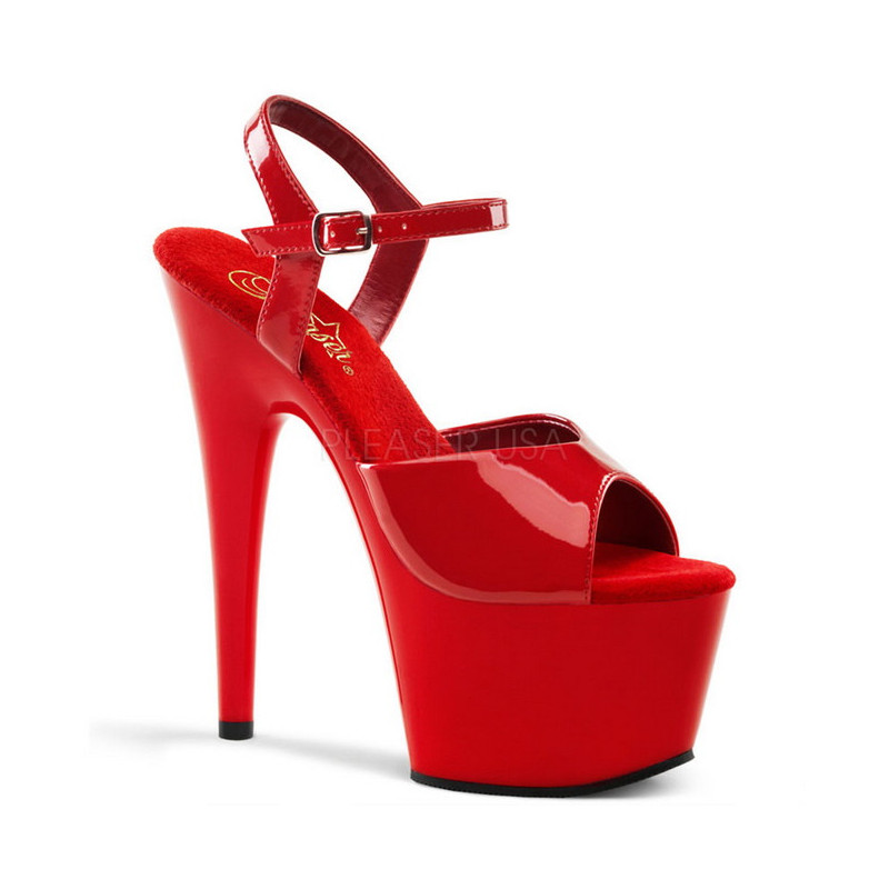 Rosso Vernice 18 cm ADORE-709 Tacchi Alti Plateau