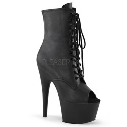 Nero Ecopelle 18 cm ADORE-1021 stivaletti con plateau suola donna