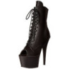 Nero Ecopelle 18 cm ADORE-1021 stivaletti con plateau suola donna