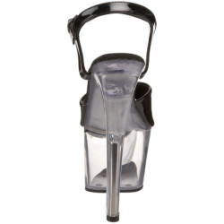 Nero Trasparente 18 cm Pleaser SKY-309 Plateau Tacchi Alti a Spillo