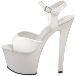 Bianco Vernice 18 cm Pleaser SKY-309 Plateau Calzature Tacchi Alti