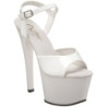 Bianco Vernice 18 cm Pleaser SKY-309 Plateau Calzature Tacchi Alti