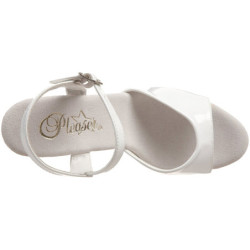 Bianco Vernice 18 cm Pleaser SKY-309 Plateau Calzature Tacchi Alti