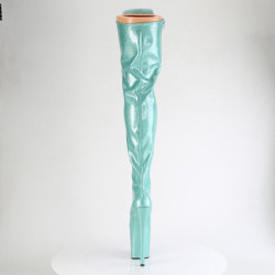 Glitter Verdi 20 cm FLAMINGO-3020GP stivali sopra il ginocchio con stringati