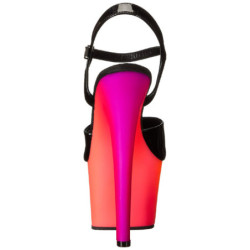 Nero Verniciato 18 cm RAINBOW-309UV Sandali Donna Plateau Neon