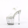 Trasparente 19 cm ENCHANT-708AQ2 scintillare plateau sandali donna con tacco