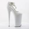 Bianco Verniciata 25,5 cm BEYOND-087 tacchi estremi - scarpe décolleté più plateau alto