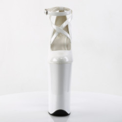 Bianco Verniciata 25,5 cm BEYOND-087 tacchi estremi - scarpe décolleté più plateau alto