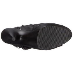 Nero Ecopelle 15 cm DELIGHT-1019 stivaletti con frange donna tacco alto