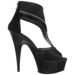 Nero 15 cm DELIGHT-690 stivaletti con plateau suola donna