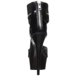 Nero 15 cm DELIGHT-690 stivaletti con plateau suola donna