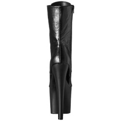 Nero Ecopelle 18 cm XTREME-1020 stivaletti con plateau suola donna