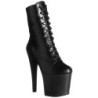 Nero Ecopelle 18 cm XTREME-1020 stivaletti con plateau suola donna