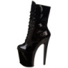Nero Vernice 18 cm XTREME-1020 stivaletti con plateau suola donna
