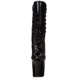 Nero Vernice 18 cm XTREME-1020 stivaletti con plateau suola donna