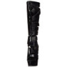 Nero Vernice 15 cm DELIGHT-600-49 stivali da gladiatore donna con tacco altissime