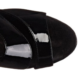 Nero Vernice 15 cm DELIGHT-600-49 stivali da gladiatore donna con tacco altissime