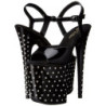 Nero Cristallo Pietra 20 cm STARDUST-809 Platform Scarpe Tacchi Alti