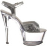 Argento Scintillare 18 cm SKY-310 Plateau Sandali Tacco Altissimo