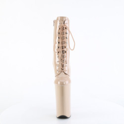 Beige Verniciata 25,5 cm BEYOND-1020 tacchi estremi - stivaletti più plateau alto