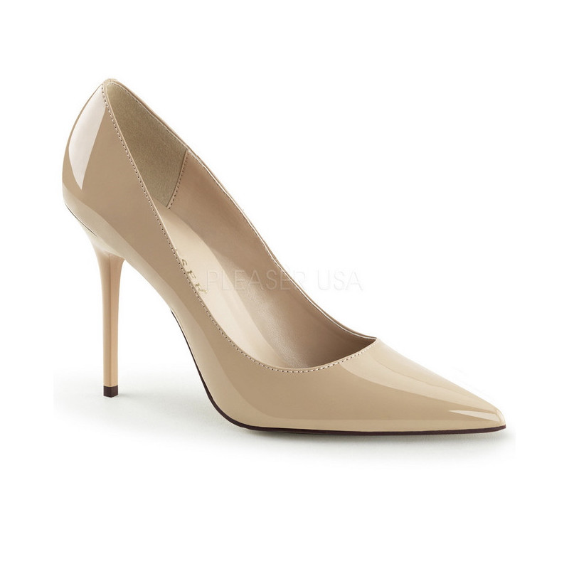 Beige Vernice 10 cm CLASSIQUE-20 scarpe tacchi a spillo con punta