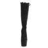 Vegano suede 18 cm ADORE-2008 stivali tacco piattaforma exotic pole in nero
