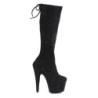 Vegano suede 18 cm ADORE-2008 stivali tacco piattaforma exotic pole in nero