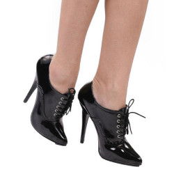 Verniciata 15 cm DOMINA-460 scarpe oxford con tacchi