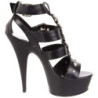 Nero Ecopelle 15 cm DELIGHT-658 scarpe pleaser con plateau e tacco alto