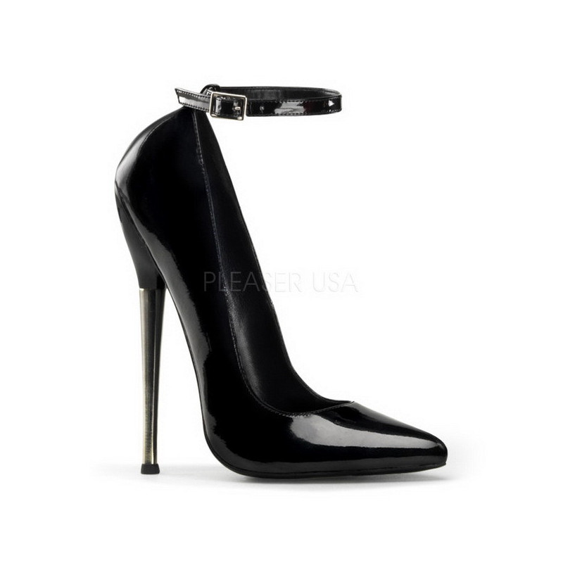 Nero Vernice 16 cm DAGGER-12 Fetish Scarpe Décolleté