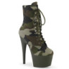 Camoflash Tela 18 cm ADORE-1020CAMO pleaser stivaletti con plateau
