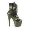 Camoflash Tela 18 cm ADORE-1020CAMO pleaser stivaletti con plateau