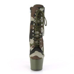Camoflash Tela 18 cm ADORE-1020CAMO pleaser stivaletti con plateau