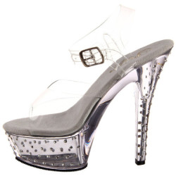 Trasparente 15 cm STARDUST-608 Scarpe da donna con tacco altissime