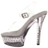 Trasparente 15 cm STARDUST-608 Scarpe da donna con tacco altissime