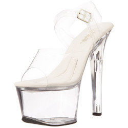 Trasparente 18 cm TREASURE-708 plateau sandali donna da spogliarellista