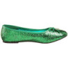 Verde STAR-16G scintillare scarpe ballerine donna basse
