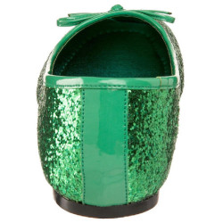 Verde STAR-16G scintillare scarpe ballerine donna basse