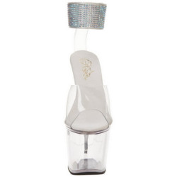 Trasparente Strass pietre 18 cm REVOLVER-712 Plateau scarpe tacco pistola