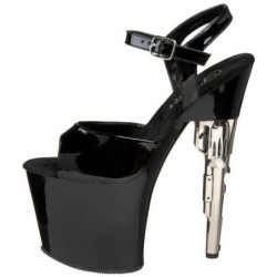 Vernice 19 cm BONDGIRL-709 Plateau scarpe tacco pistola