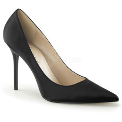 Nero Raso 10 cm CLASSIQUE-20 scarpe tacchi a spillo con punta