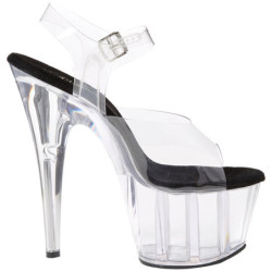 Nero 18 cm ADORE-708 Plexiglass Plateau Tacchi Alti a Spillo