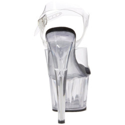 Nero 18 cm ADORE-708 Plexiglass Plateau Tacchi Alti a Spillo