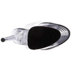 Nero 18 cm ADORE-708 Plexiglass Plateau Tacchi Alti a Spillo