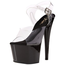 Trasparente 18 cm ADORE-708 Nero Plateau Tacchi Alti a Spillo