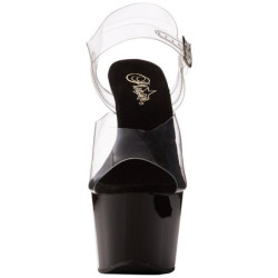 Trasparente 18 cm ADORE-708 Nero Plateau Tacchi Alti a Spillo