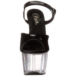 Nero 18 cm ADORE-709 Plexiglass Plateau Tacchi Alti a Spillo